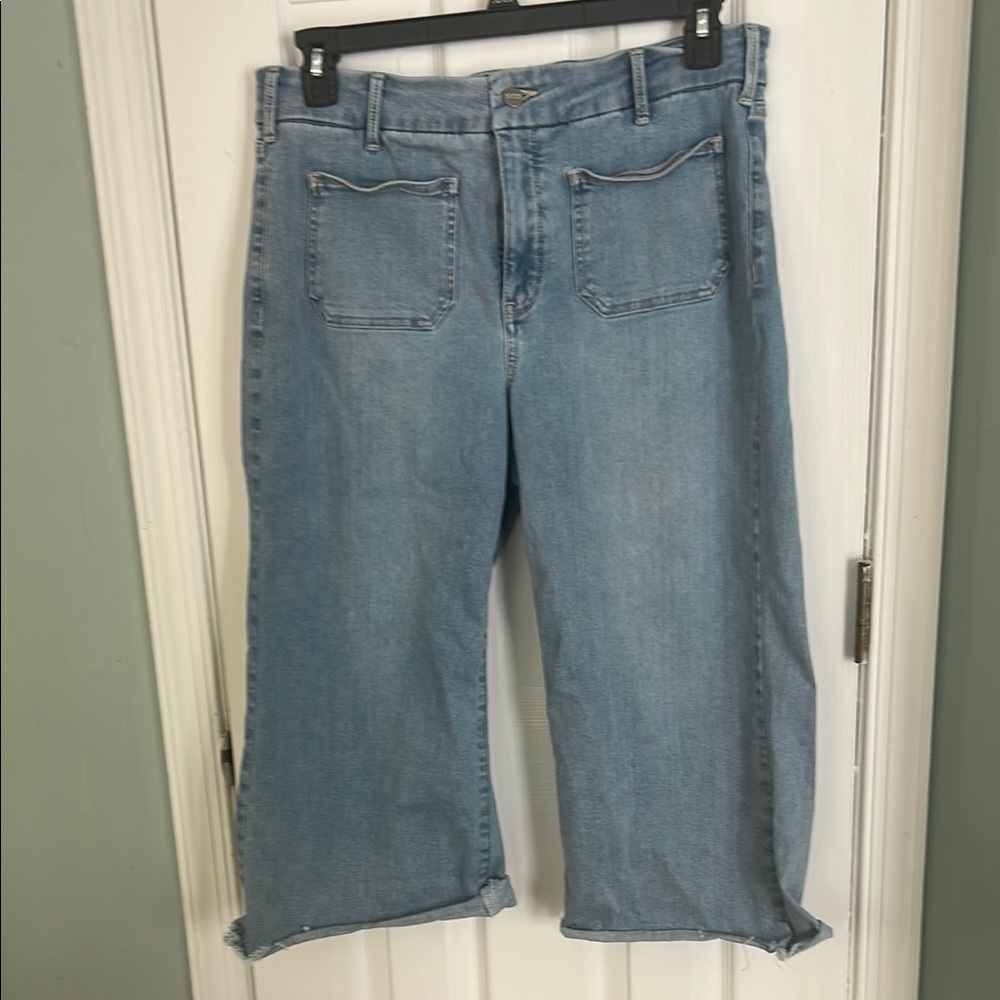 NYDJ Women's Wide Leg Trouser Lift Tuck Denim High Rise Light Blue